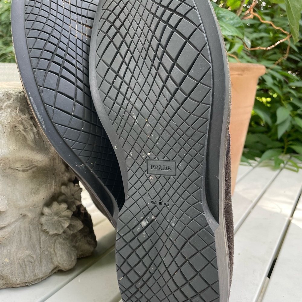 Prada Men's Chukka Boots - Dark Brown Suede - Picture 6 of 6